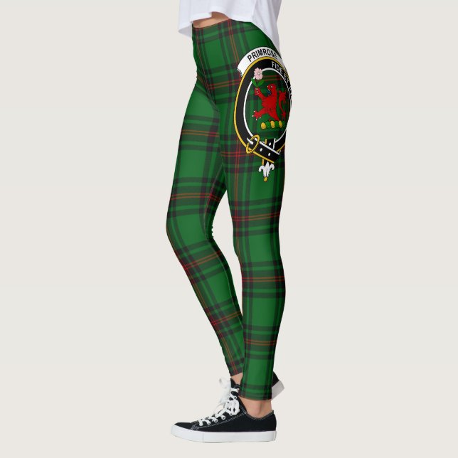 Scotstee Clan Primrose Crest Tartan Women Leggings (Left)