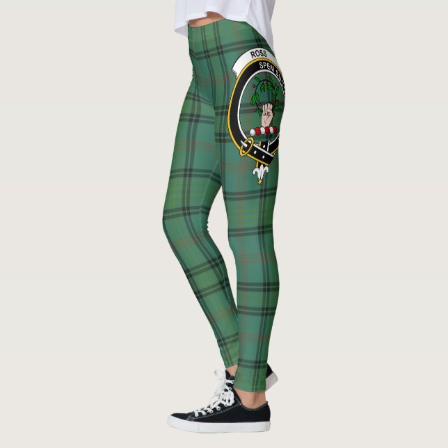 Scotstee Clan Ross Hunting Ancient Crest Tartan Leggings (Left)