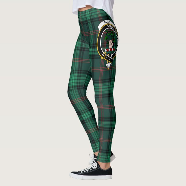 Scotstee Clan Ross Hunting Modern Crest Tartan Leggings (Left)