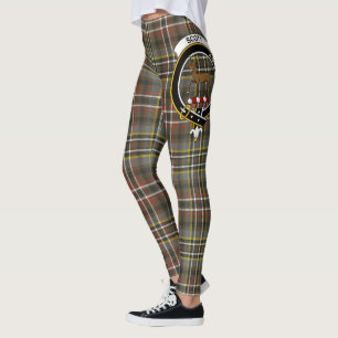 Scotstee Clan Scott Green Weathered Crest Tartan Leggings