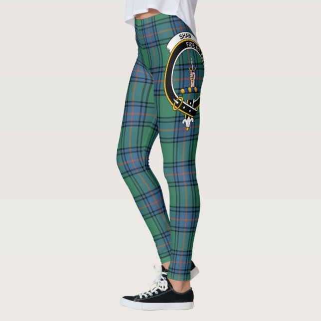 Scotstee Clan Shaw Ancient Crest Tartan Women Leggings (Left)