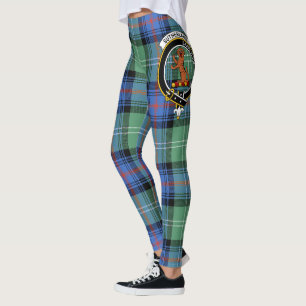 Scotstee Clan Sutherland Old Ancient Crest Tartan  Leggings