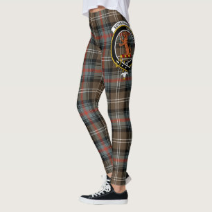 Scotstee Clan Sutherland Weathered Crest Tartan Leggings