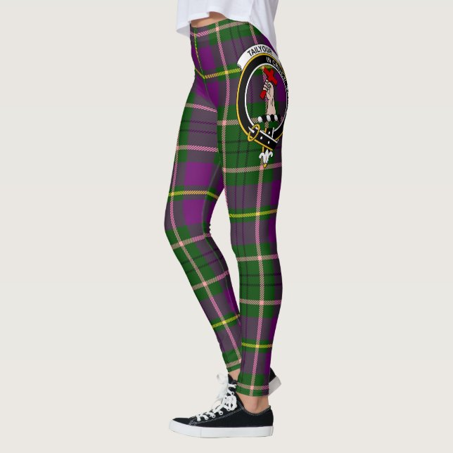 Scotstee Clan Taylor Crest Tartan Women Leggings (Left)