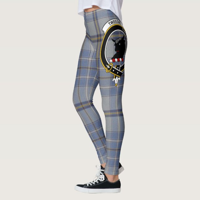 Scotstee Clan Tweedie Crest Tartan Women Leggings (Left)