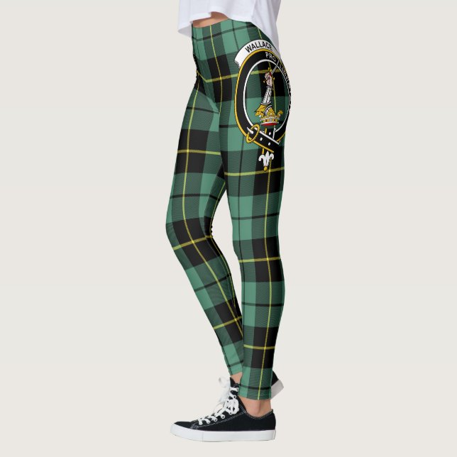 Scotstee Clan Wallace Ancient Crest Tartan Women Leggings (Left)