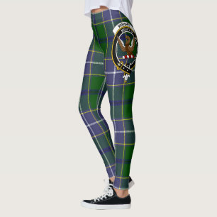 Scotstee Clan Wishart Hunting Crest Tartan Women L Leggings