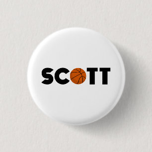 Scott Basketball 3 Cm Round Badge