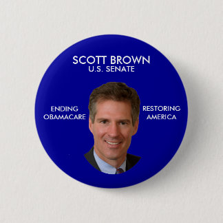 Scott Brown Anti Obama Political Button