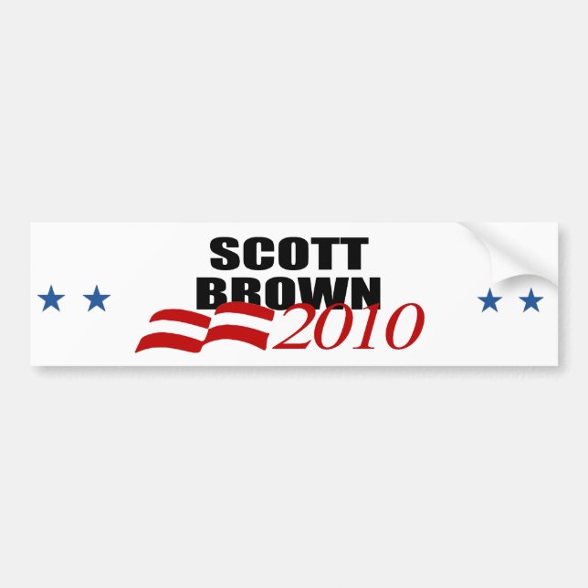 SCOTT BROWN BUMPER STICKER (Front)