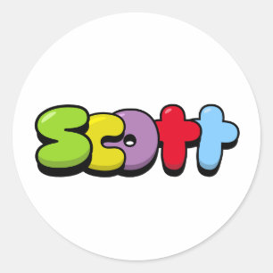 Scott Classic Round Sticker