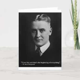 Scott Fitzgerald "Love/Beginning" Quote Gifts Etc Card