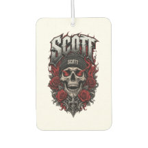 Scott Gothic Skull Personalised Name Design