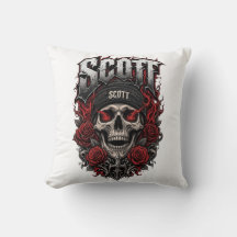 Scott Gothic Skull Personalised Name Design
