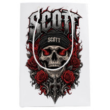 Scott Gothic Skull Personalised Name Design