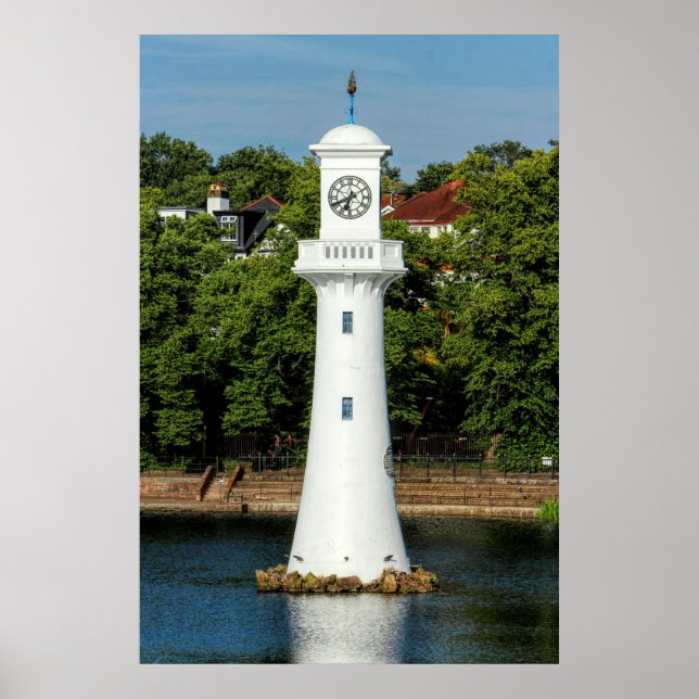 Scott Memorial, Roath Park Lake, Cardiff, Wales Poster (Front)