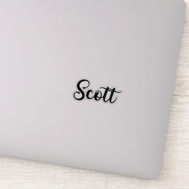Scott Name - Handwritten Calligraphy (Detail)