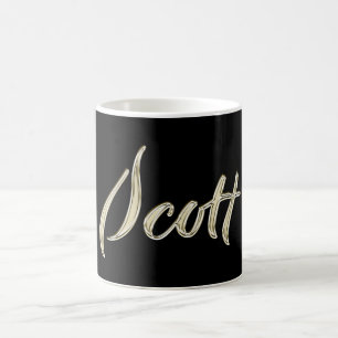 Scott Name whitegold Tasse Teetasse Kaffetasse Coffee Mug