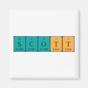 Scott periodic table name magnet