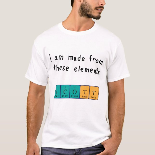 Scott periodic table name shirt (Front)