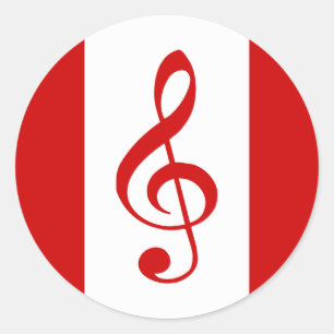 Scott Ruhs Logo and Let The Music Play! Classic Round Sticker