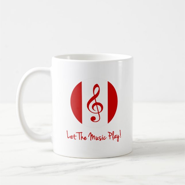 Scott Ruhs Logo and Let The Music Play! Coffee Mug (Left)