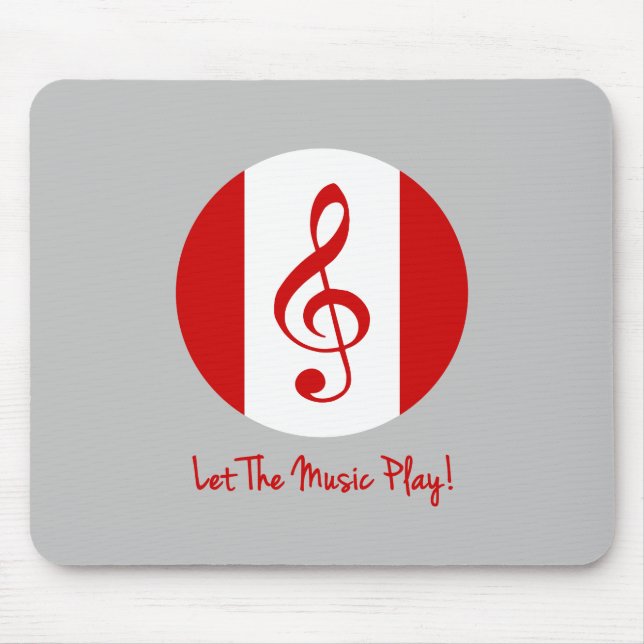 Scott Ruhs Logo and Let The Music Play! Mouse Pad (Front)