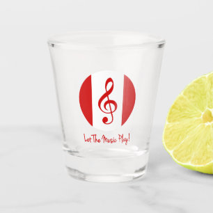 Scott Ruhs Logo and Let The Music Play! Shot Glass