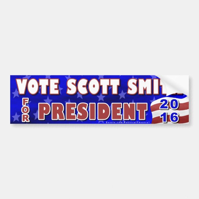 Scott Smith President 2016 Election Independent Bumper Sticker (Front)