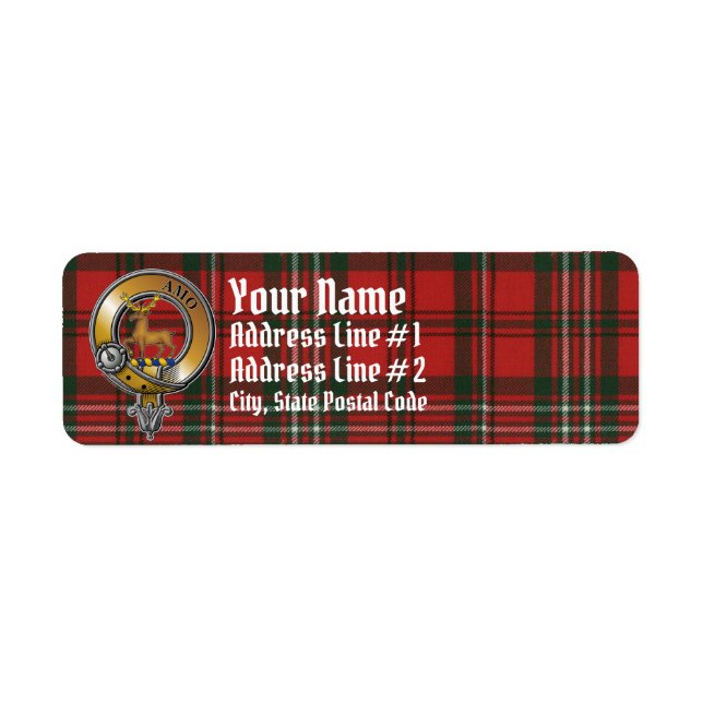 Scott Tartan & Badge Return Address Label (Front)