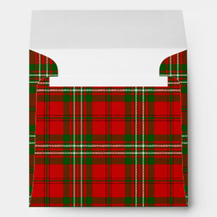 Scott tartan red green plaid envelope