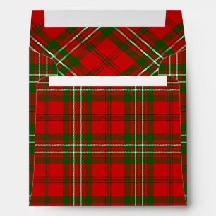 Scott tartan red green plaid envelope
