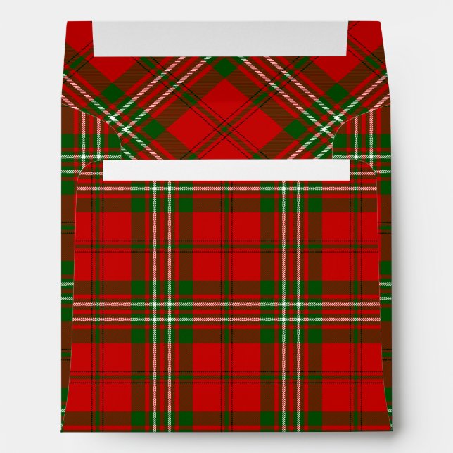 Scott tartan red green plaid envelope (Back (Bottom))