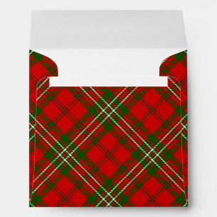 Scott tartan red green plaid envelopes