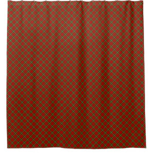 Scott tartan red green plaid shower curtain
