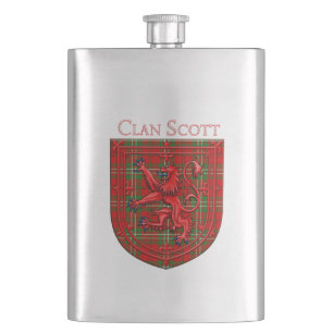 Scott Tartan Scottish Plaid Lion Rampant Hip Flask