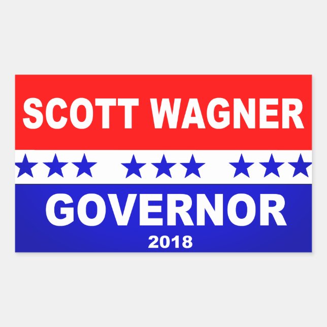 Scott Wagner Pennsylvania Governor 2018 Rectangular Sticker (Front)