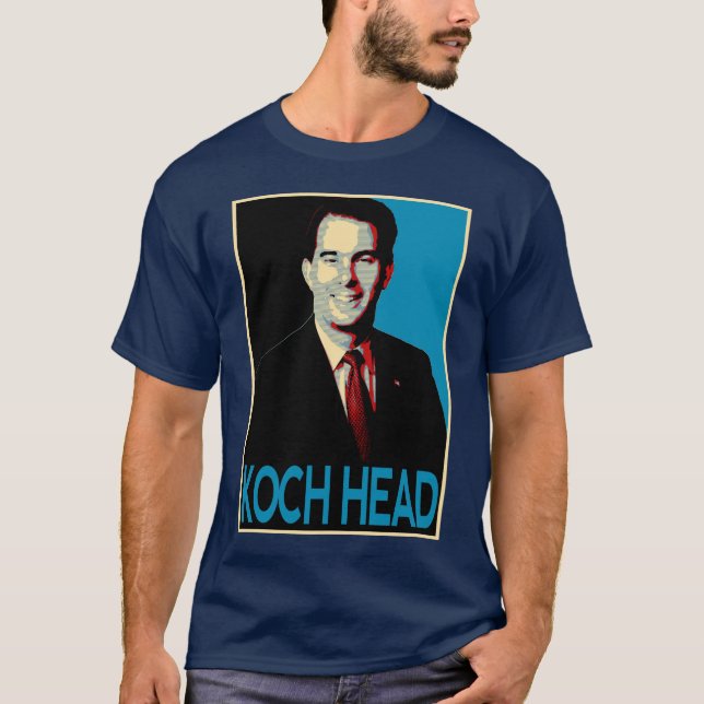 Scott Walker -- Koch Head T-Shirt (Front)
