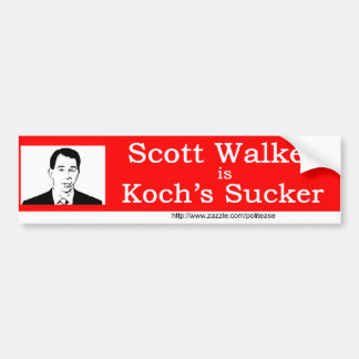Scott Walker Koch's Sucker BS Bumper Sticker