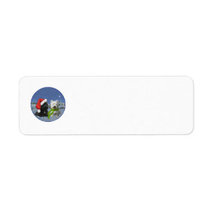 Scottie and Westie Christmas Star Return Address Label