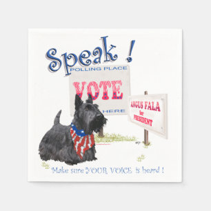 Scottie Angus Fala for President Napkin