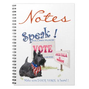 Scottie Angus Fala for President Notebook
