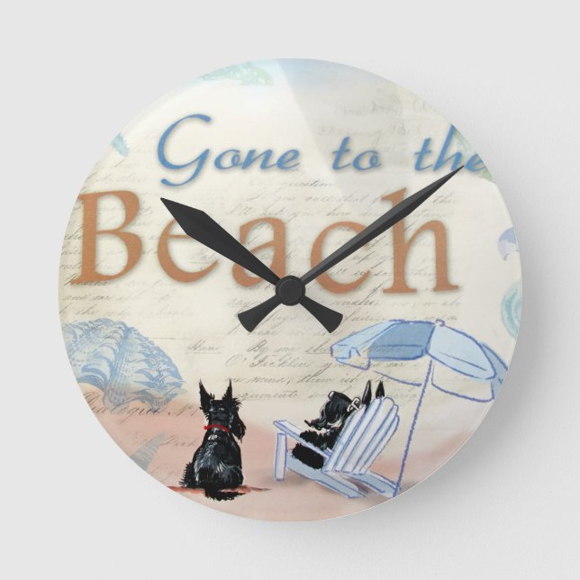 Scottie Beach Round Clock (Front)