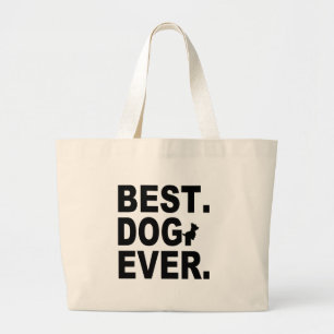 SCOTTIE BEST DOG EVER LARGE TOTE BAG