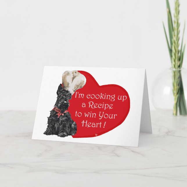 Scottie Chef  Valentine Holiday Card (Front)