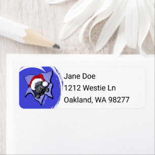 Scottie Christmas Return Address Label