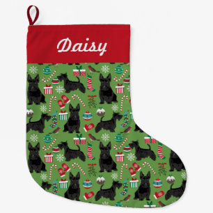 scottie christmas stocking scottish terrier design