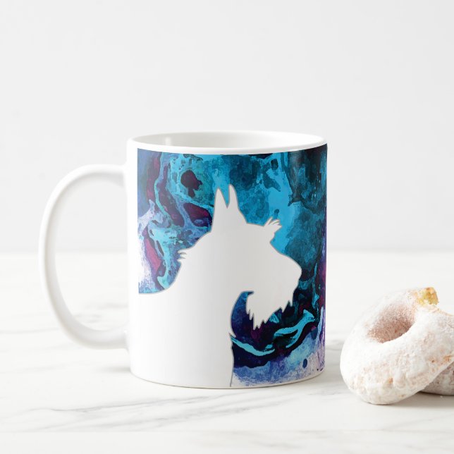 Scottie Customisable Watercolor Silhouette Mug BP (With Donut)