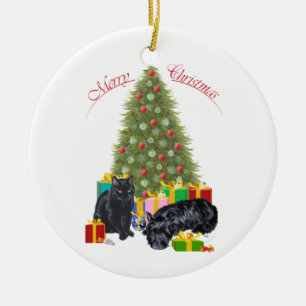 Scottie Dog and Kitty Ornament