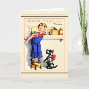 Scottie Dog Birthday card for a boy or young man